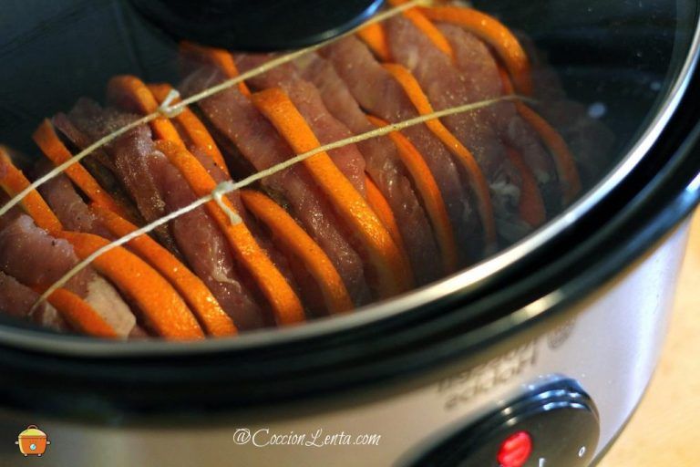 Lomo de cerdo con naranja
